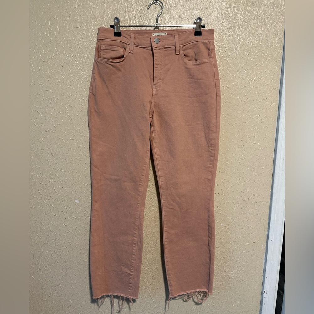 L’AGENCE Sada Slim High Rise Cropped Jeans‎ Dusty Pink Rose Size 27